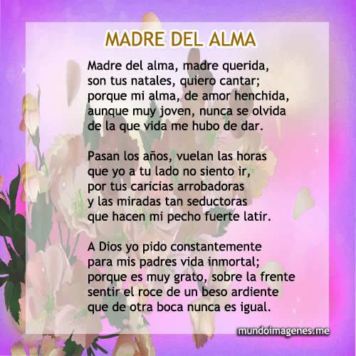 Poemas Para El Dia De La Madre Bonitas Con Imagenes - Mundo ...